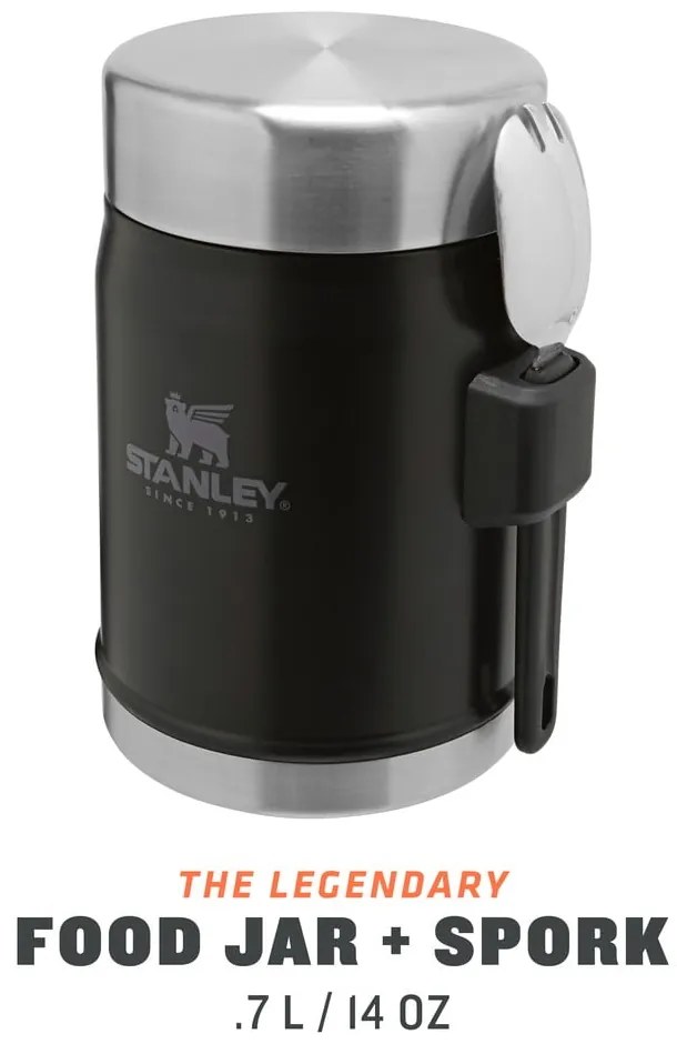 Черен термос за храна от неръждаема стомана 400 ml Legendary Classic Black – Stanley