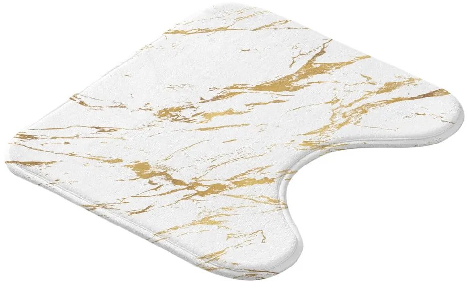 Бял/златист килим за баня 45x45 cm Aquamarbre – douceur d'intérieur