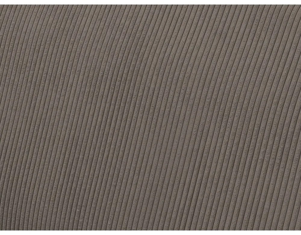 Кафяво-сив сгъваем/с място за съхранение ъглов диван от рипсено кадифе Voltaire – Bobochic Paris