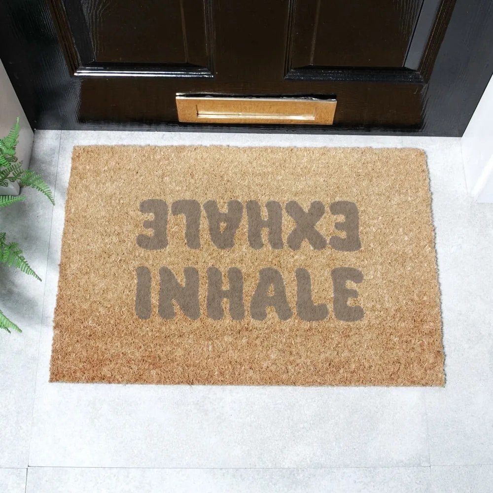 Изтривалка от кокосови влакна 60x90 cm Inhale Exhale – Artsy Doormats