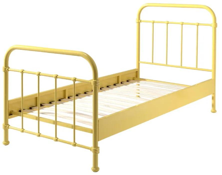 Детско легло от жълт метал , 90 x 200 cm New York - Vipack