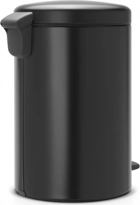 Кош за боклук с педал Brabantia NewIcon 649044, 20 л, Плавно затваряне, Противоплъзгаща основа, Черен