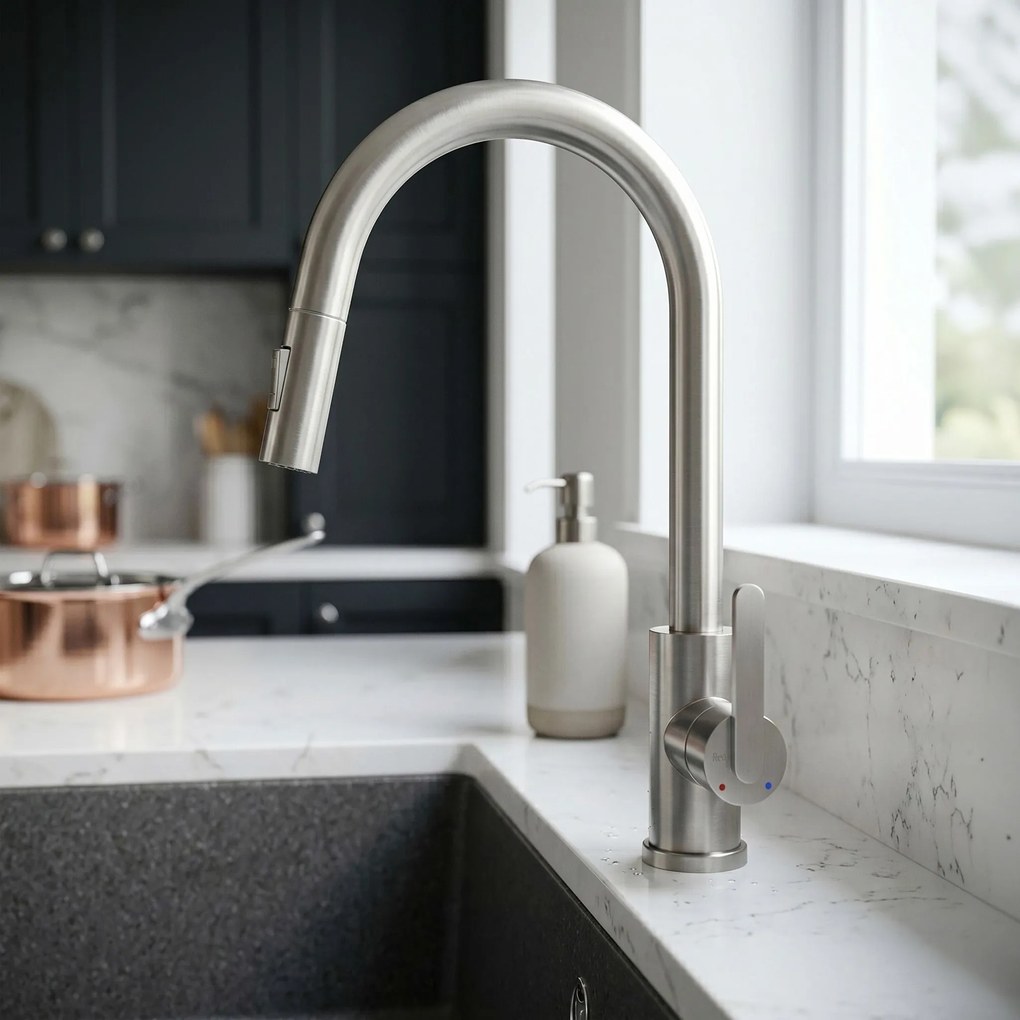 Смесител за кухня REA Ontario Brush Nickel