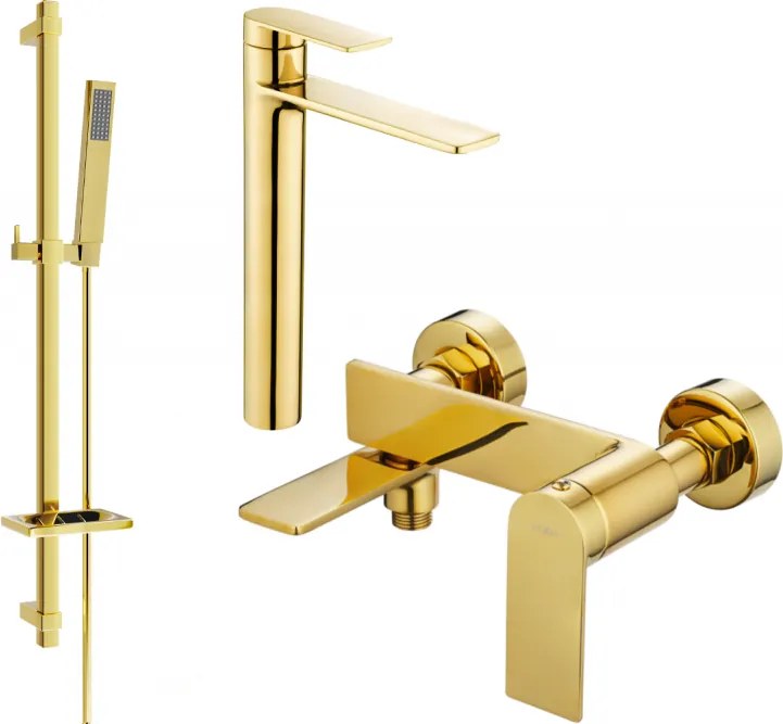 Mexen Zero DQ02 комплект за вана, златен - 7113DQ02-50