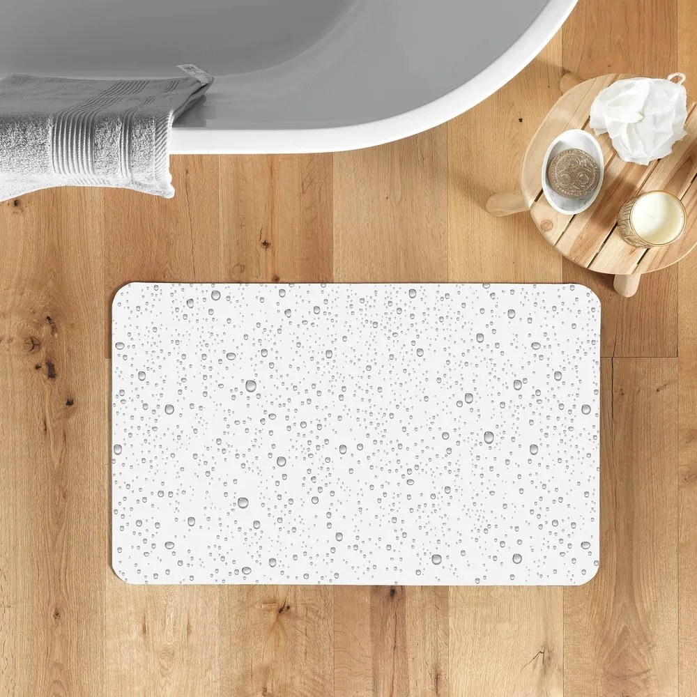 Светлосив килим за баня 50x80 cm Splash – douceur d'intérieur