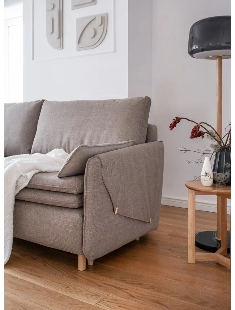 Светлокафяв разтегателен диван 207 cm Simon – Miuform