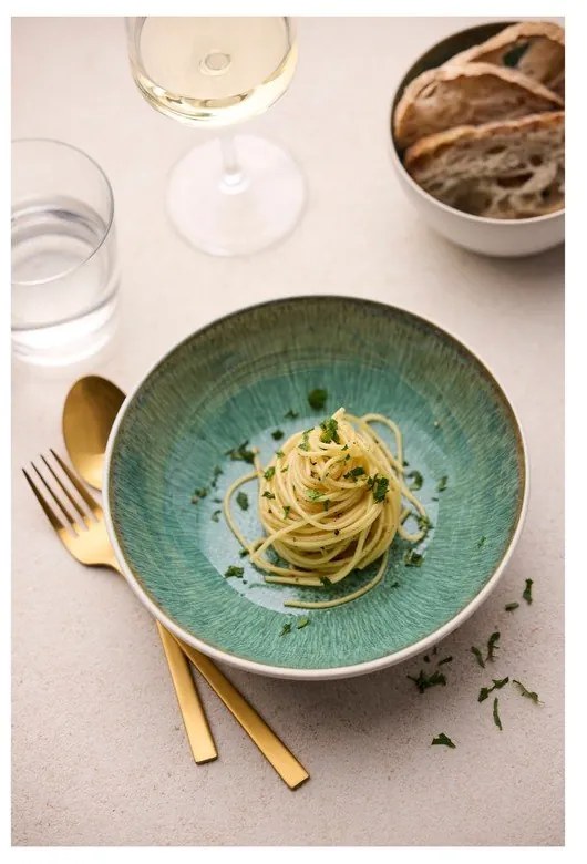 Бяла/зелена глинена купичка 400 ml Gastro White/Green – Bitz