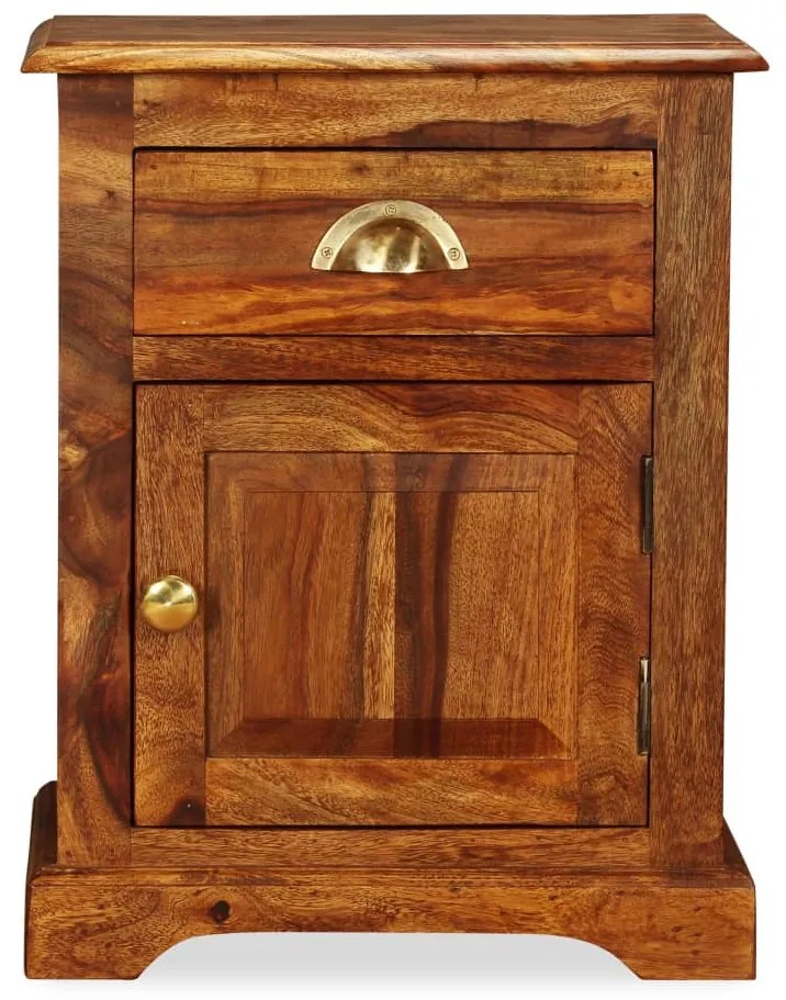 243938 vidaXL Нощно шкафче, 40x30x50 см, акациево дърво масив