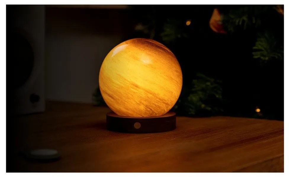 Тъмнокафява светлинна декорация с USB ø 12 cm Sand Storm – Gingko