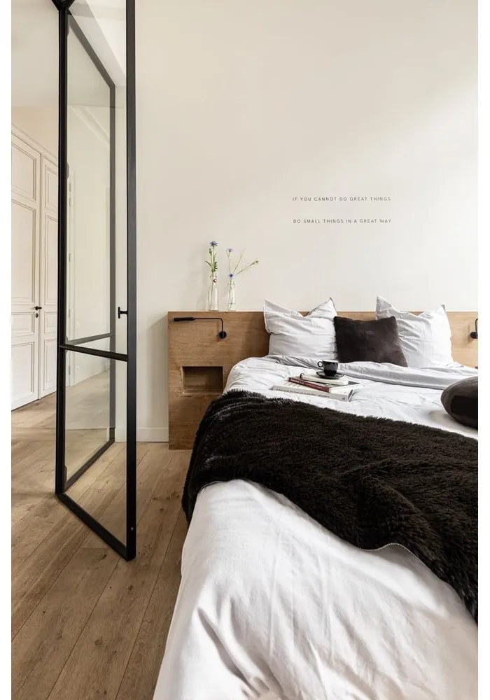 Черна изкуствена кожа Агнешка кожа, 60 x 180 cm - Tiseco Home Studio