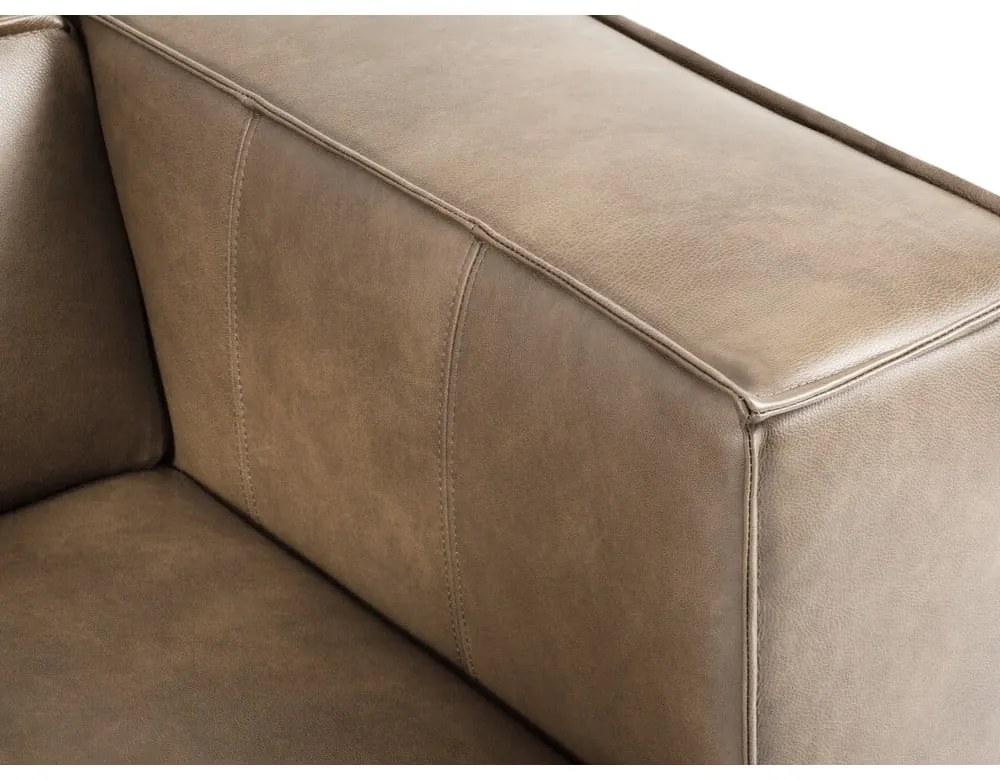 Светлокафяв кожен диван 212 cm Madame - Windsor &amp; Co Sofas