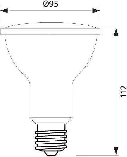 LED рефлекторна крушка VIVALUX BLAST PAR30, 12W, E27, 4000К