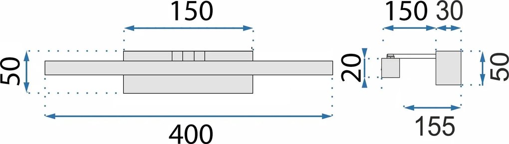 Stenen LED aplik za banya APP1863-1W 40cm BRUSH GOLD