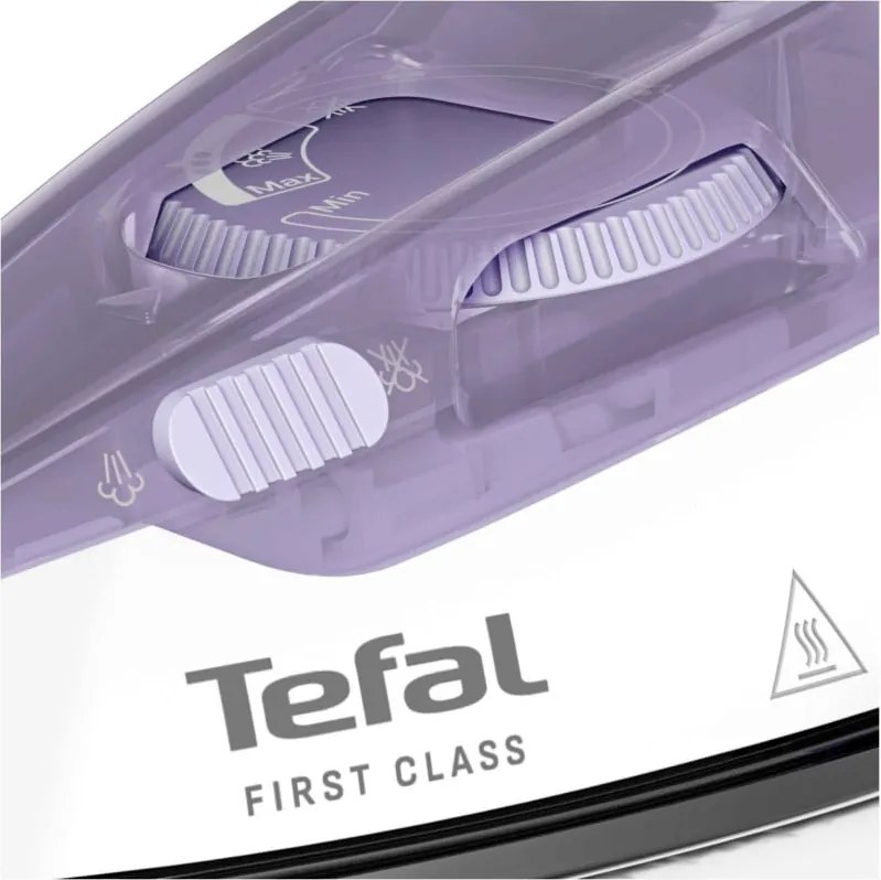 Ютия Tefal DB1612E0, 1000W, 70 мл, Dry&Steam, Вертикална пара, Microsteam 200, Бял/лилав