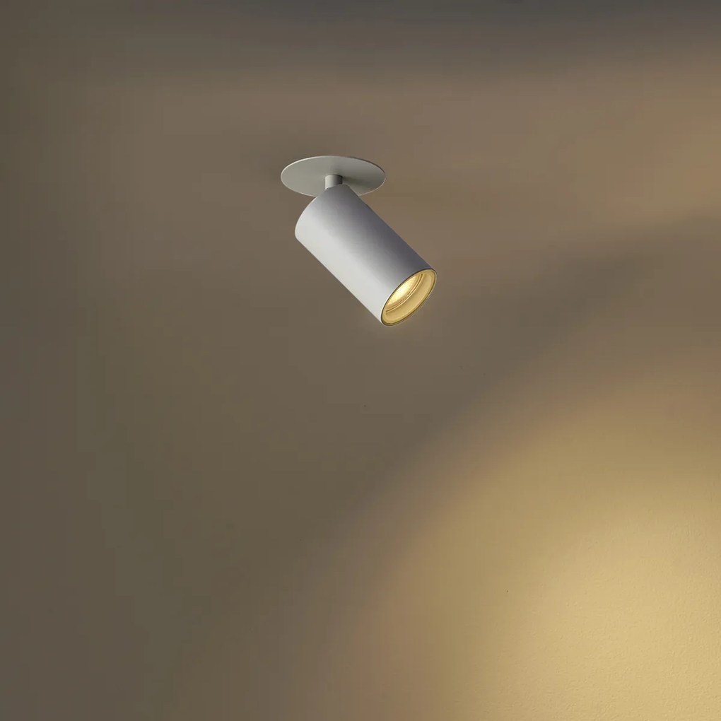 Модерен вграден прожектор бял GU10 50mm IP44 - Chels