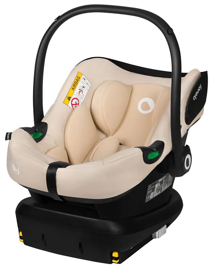 Lionelo - Автокресло с въртяща се база ASTRID SET i-Size 40-87 cm пясъчно бежово