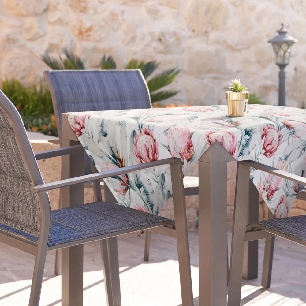 Покривка за маса, шал с тропически ботанически десен Ширина: 140 см | Дължина: 220 см