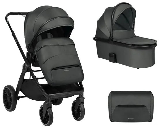 Комбинирана детска количка 2в1 Tiffany KIKKABOO - Dark Grey