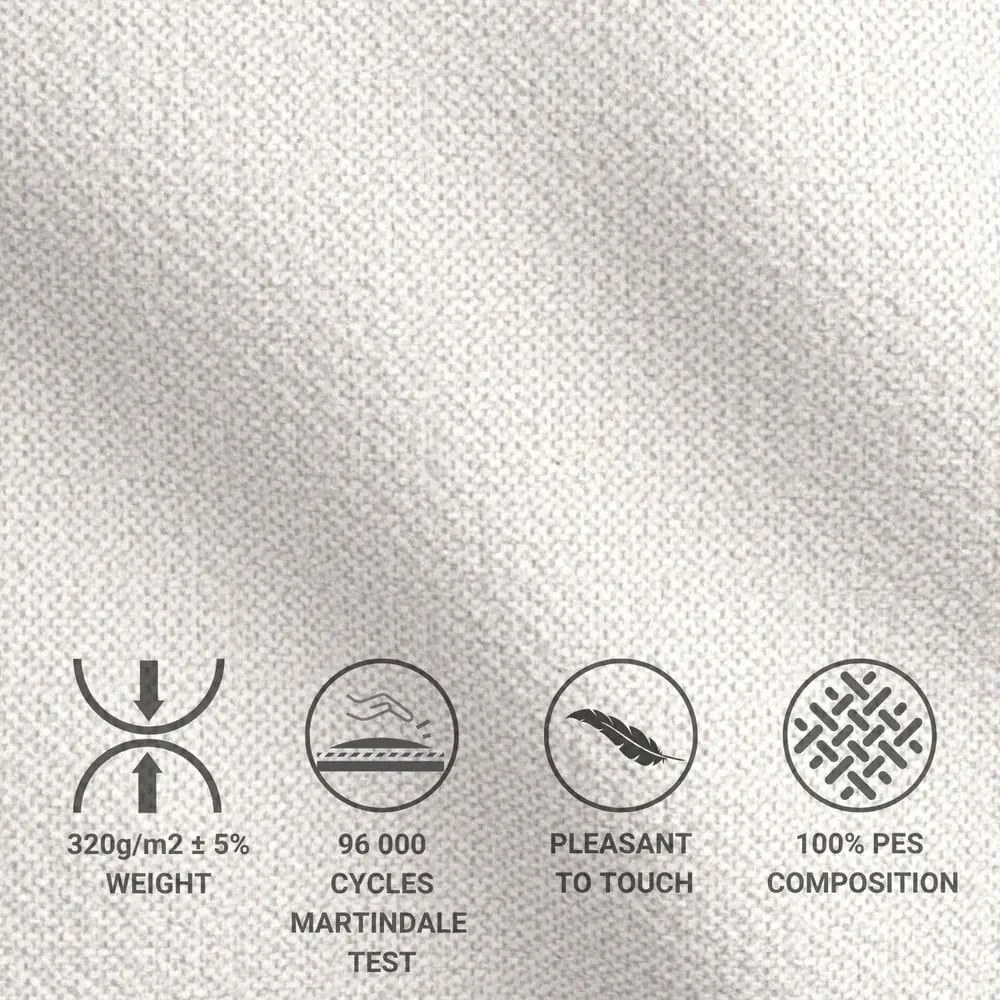 Кремаво боксспринг легло с място за съхранение 180x200 cm Blend – Maison de Rêve