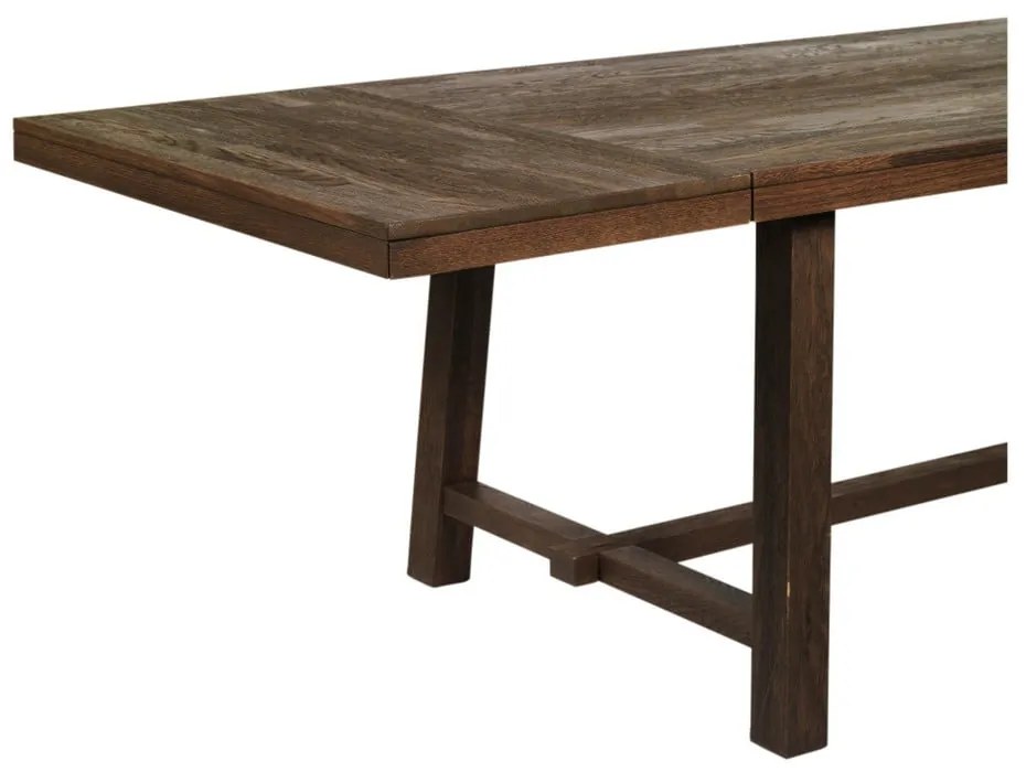 Тъмнокафява дъбова маса за хранене Brooklyn - Rowico