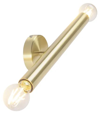 Хотелски шик стенна лампа злато 2 светлини - Tubi