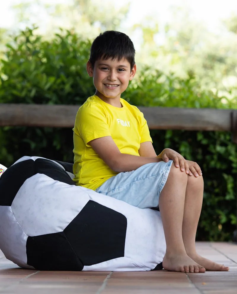 Градински пуф Football Kids Pouf, цвят Черен
Бял