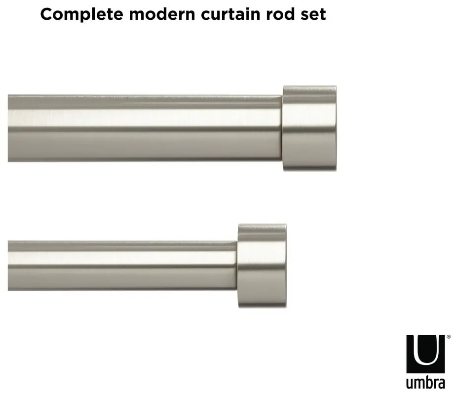 Стоманен разтегателен двоен корниз 305 - 457 cm Cappa - Umbra