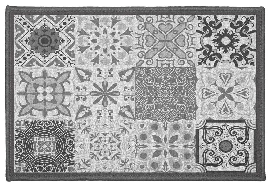 Сив килим подходящ за пране 40x60 cm Persane – douceur d'intérieur