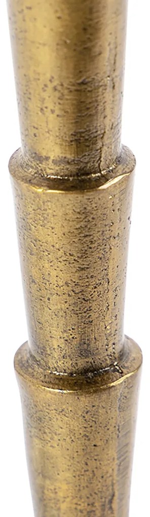 Масална лампа Бронз с кадифена абажура с дизайн на листа и златно интериорно - Pisos