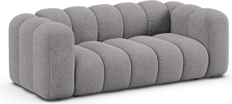 Сив шенилов диван 200 cm Lupine – Micadoni