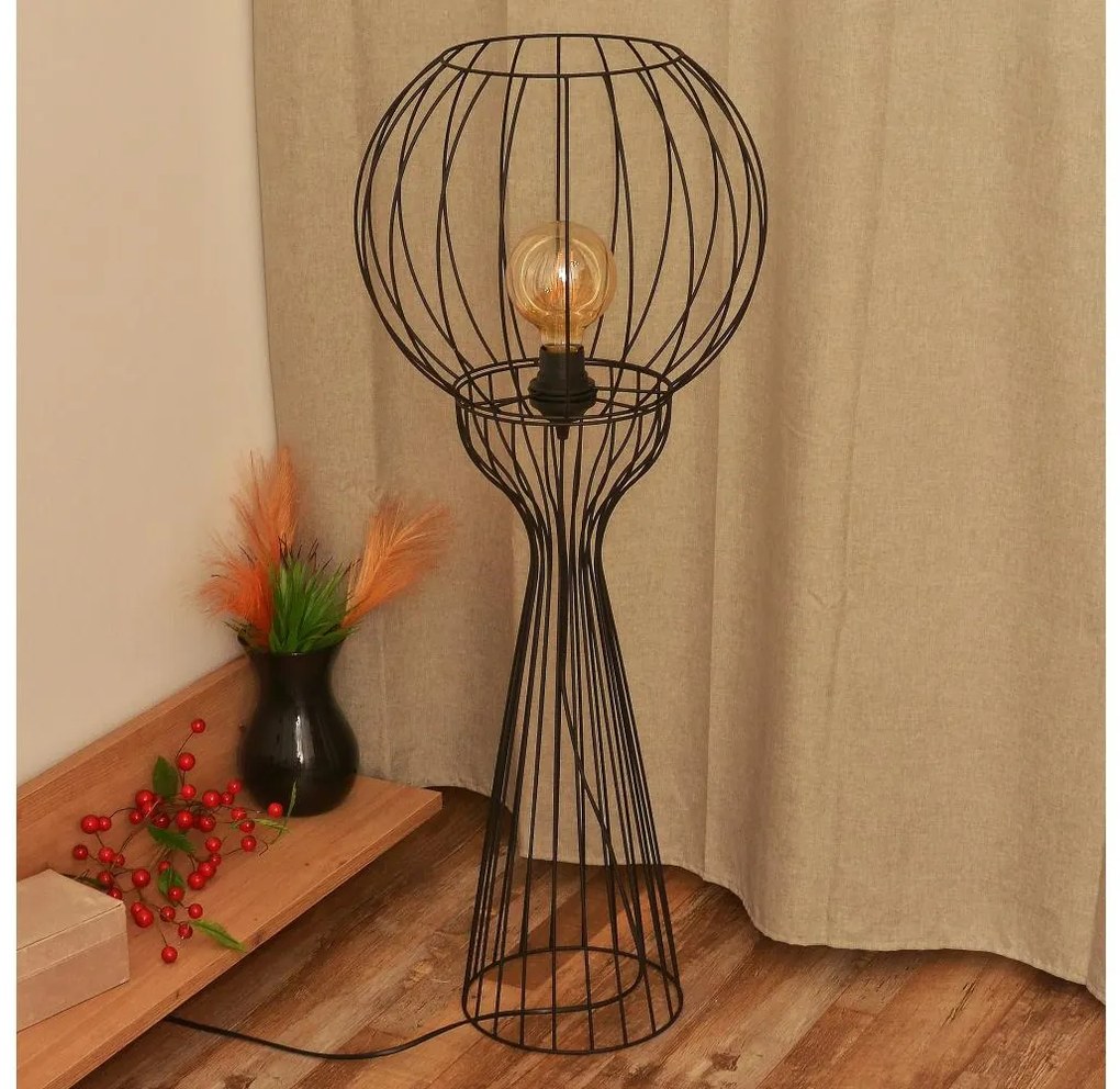 Подова лампа MERCURE 1xE27/15W/230V черна