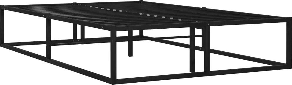 324787 vidaXL Рамка за легло, черна, метал, 120x200 cм