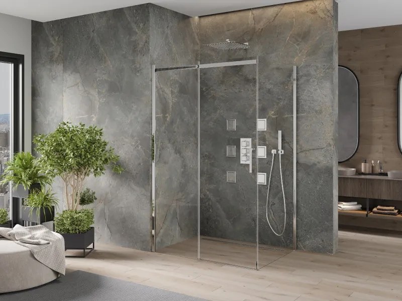 Mexen Omega плъзгаща се душ кабина 120 x 90 см, прозрачна, хром - 825-120-090-01-00