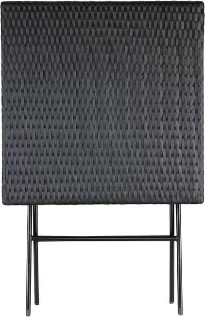 Сгъваема градинска маса от полиратан Rom със стоманена рамка 75 × 65 × 65 cm
