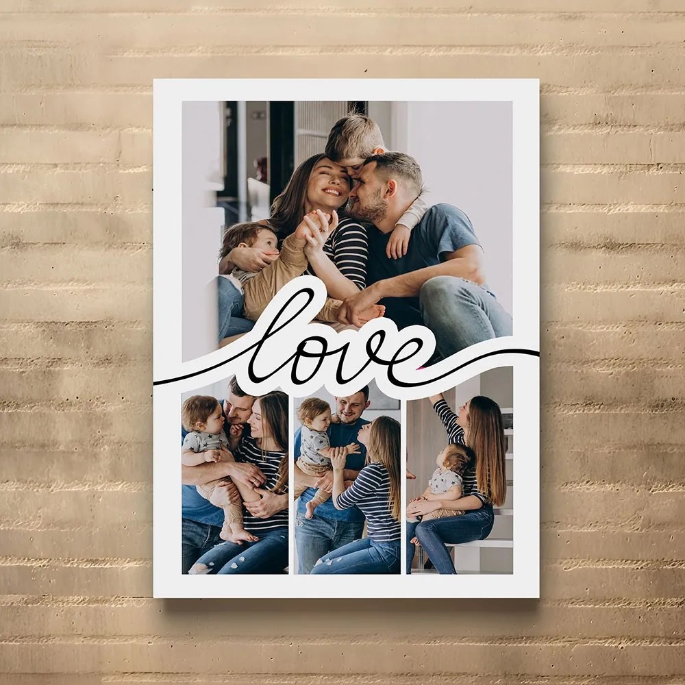 Картина от канава със снимки - Love