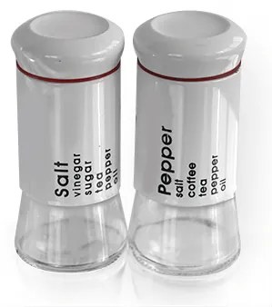 Top - Стъклени солници 2бр бели 150мл (81111SP)