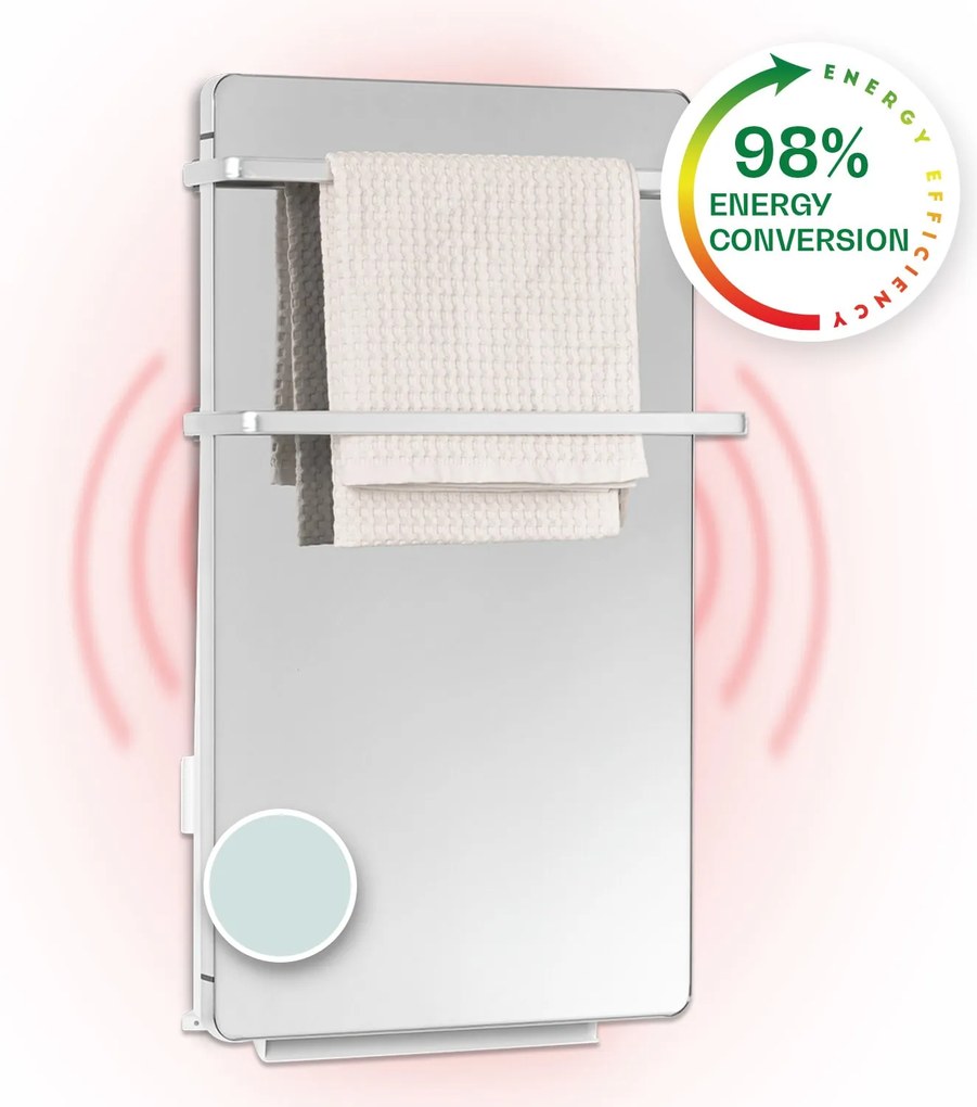 Klarstein Hot Spot Crystal Flow, Отоплител за баня, 45x82см, 36м², 2000W, 5-40°C, LED