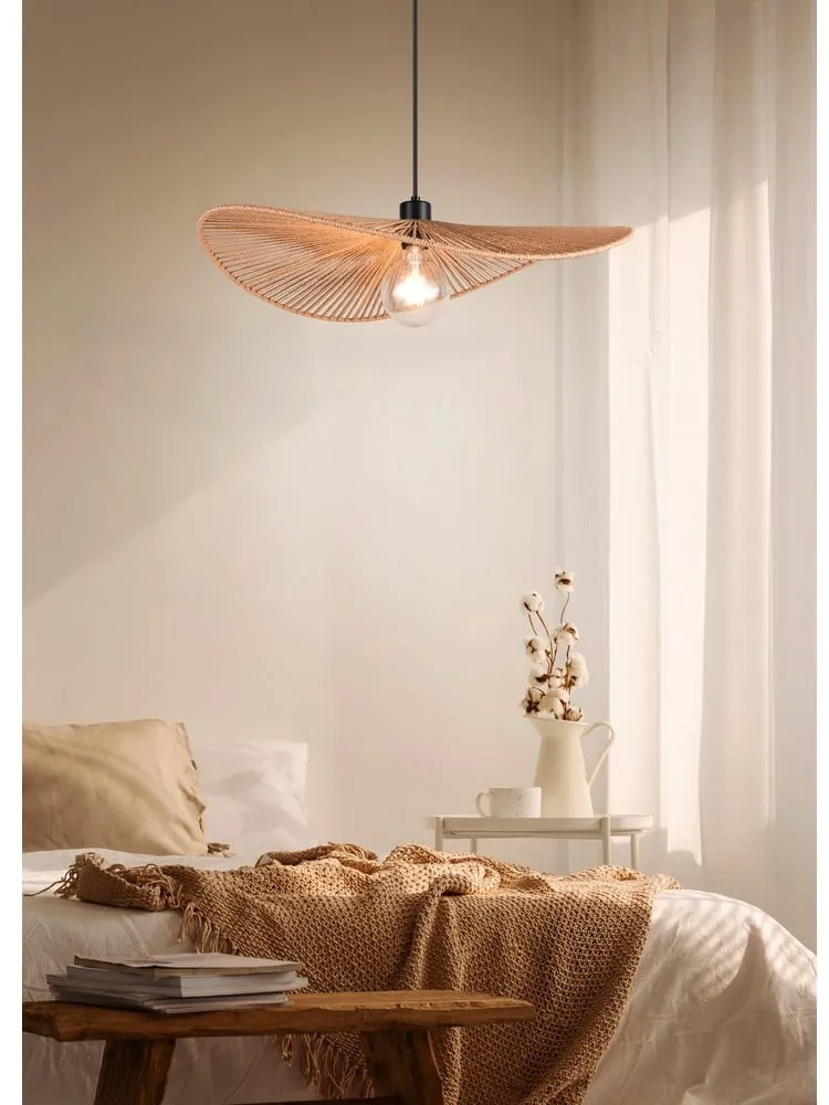 Матово черно висящо осветително тяло ø 58 cm Laurine – Reality