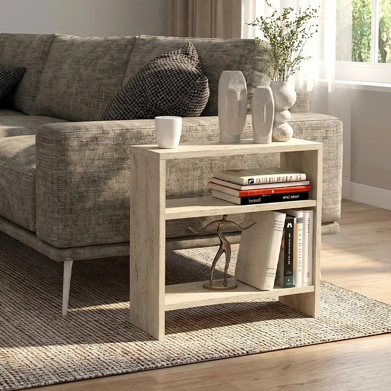 Gola melamine bedside table in walnut color 45x30x58см.