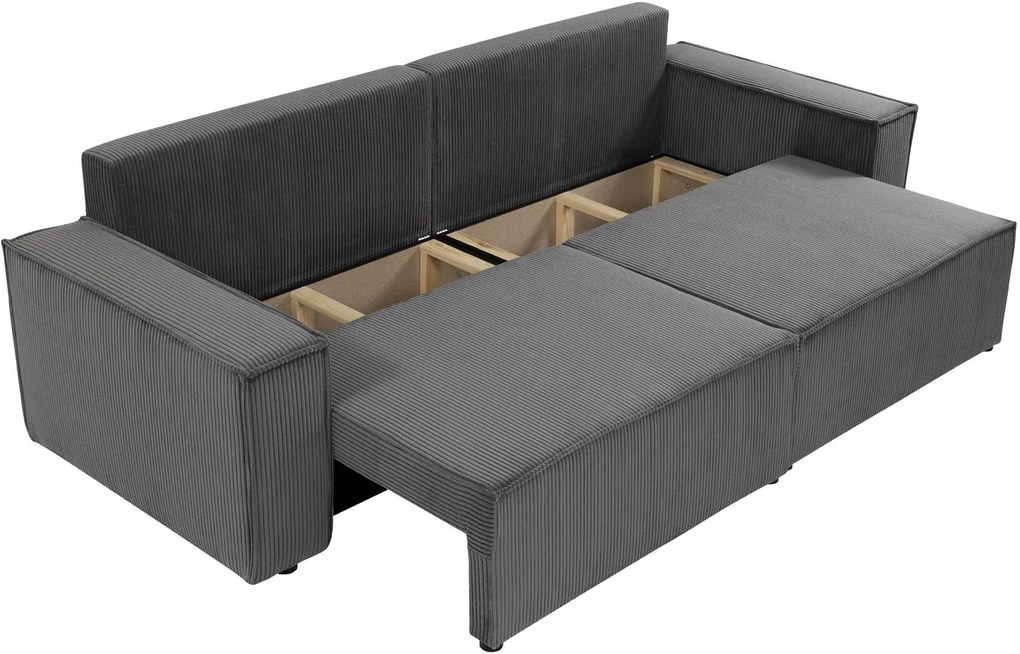 Разтегателен диван Karl двуместен-Тъмнокафяв