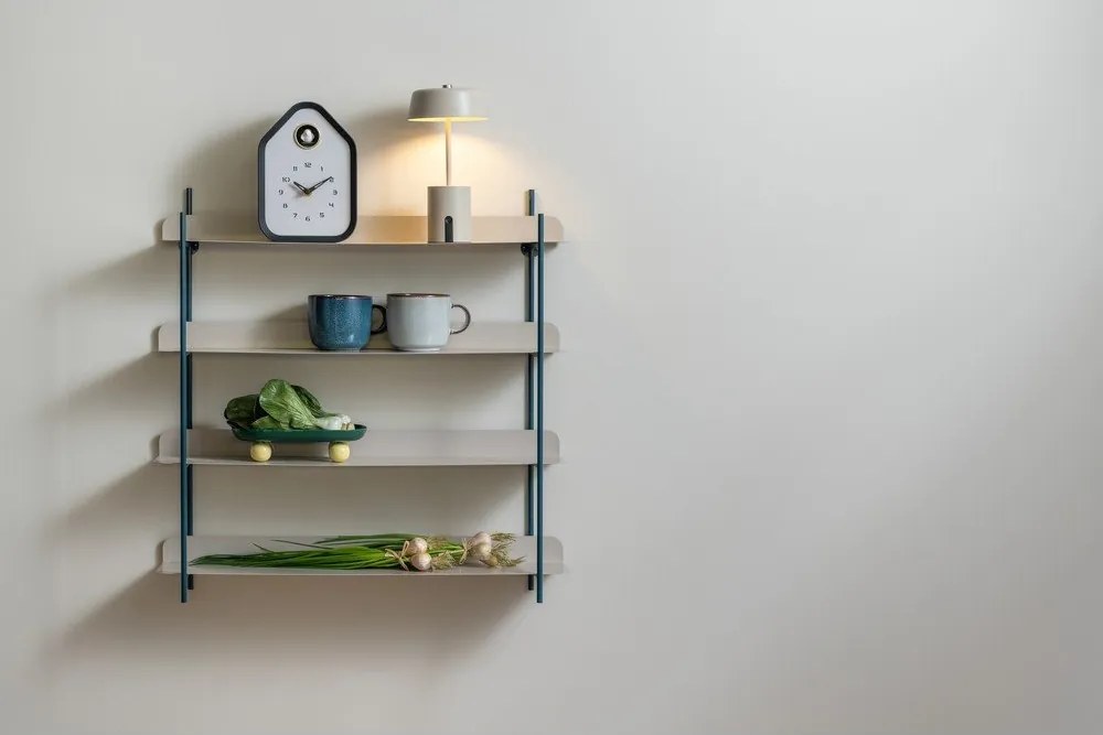 Черен/сив на няколко нива метален стенен рафт 60 cm Reina Cuatro – PT LIVING