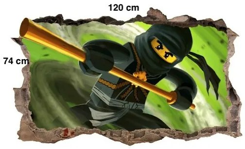 Перфектен детски стикер за декорация NINJA GO 120 x 74 cm