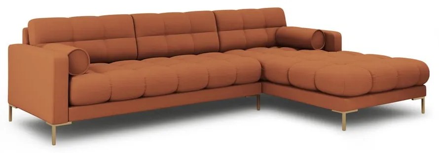 Ъглов диван в тухлен цвят (десен ъгъл) Bali – Cosmopolitan Design