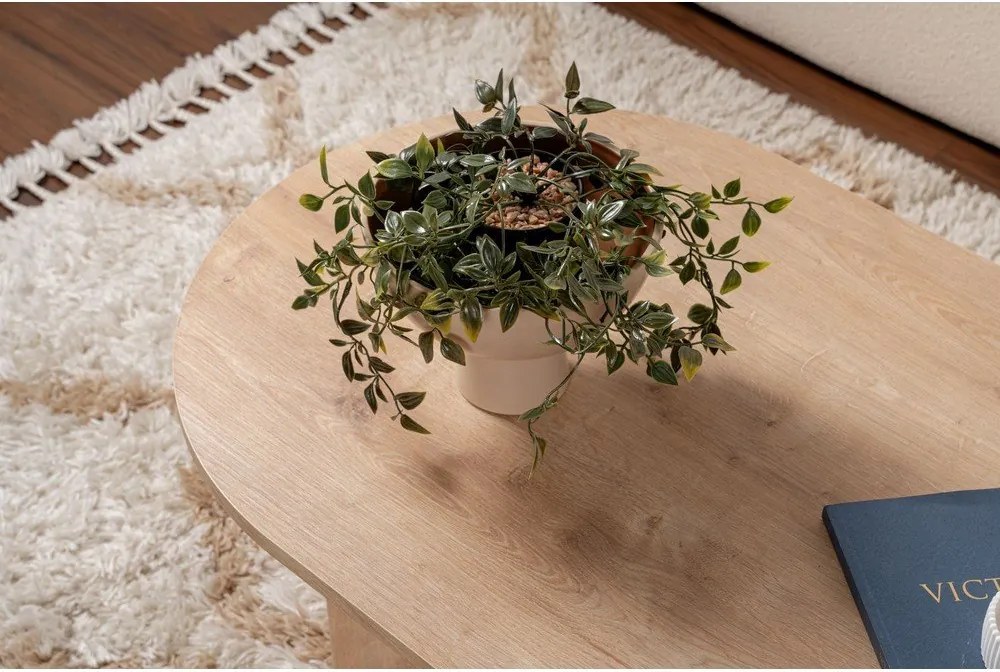 Масичка за кафе с дъбов декор в естествен цвят 60x119 cm Sable – Kalune Design