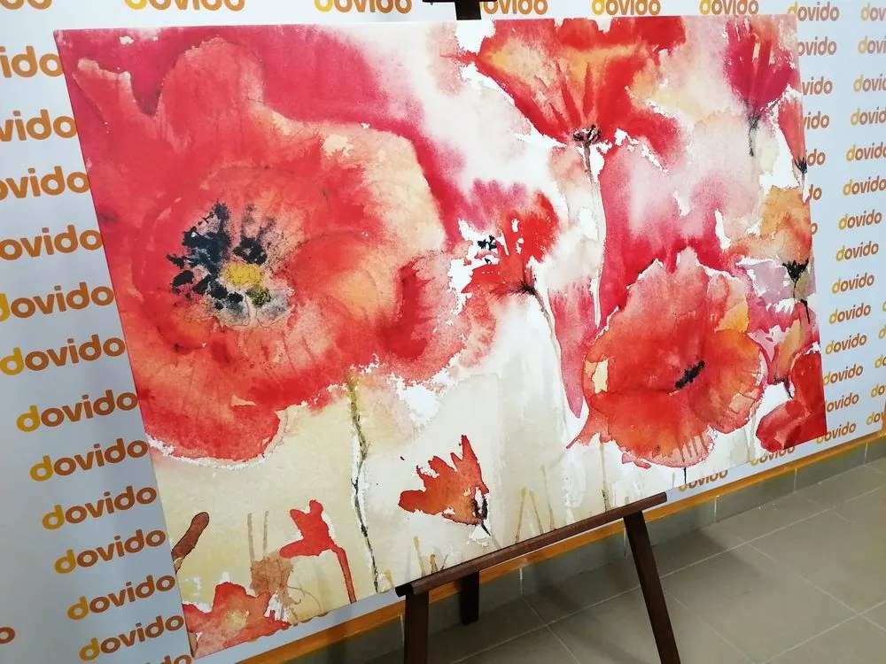 Картина на платно – Червени макове на поле