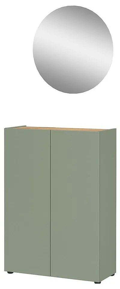 Светлозелен комплект за коридор от декор от дъб 74x200x33 cm Alviano – Germania