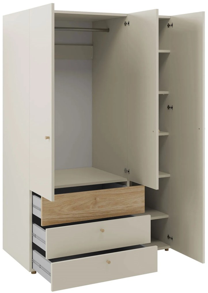 Гардероб Yuki 3-врати-Корал