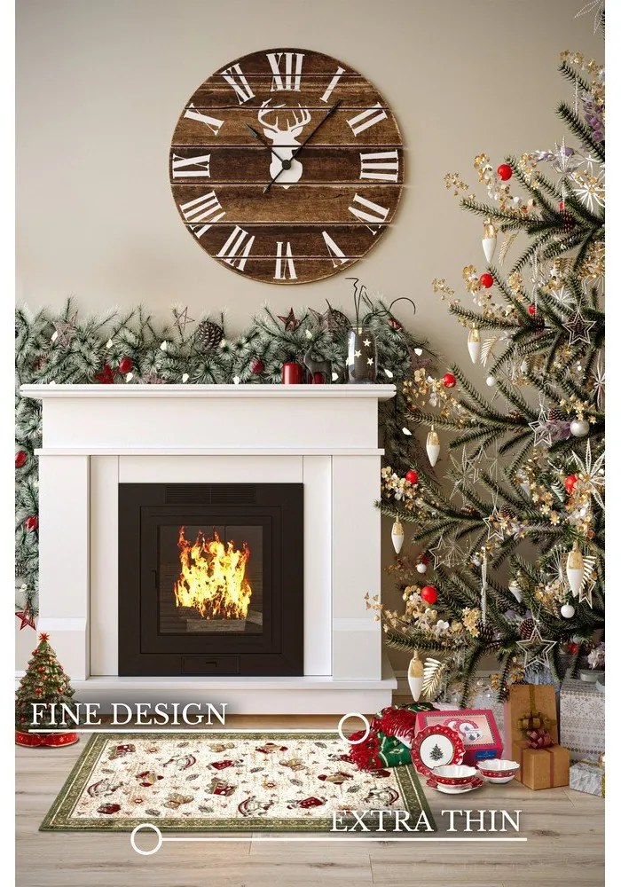 Зелен килим с коледен мотив със смес от памук 50x80 cm Toy's Delight Green Christmas – Villeroy&Boch