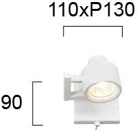Точкова светлина Viokef Magma-Бял