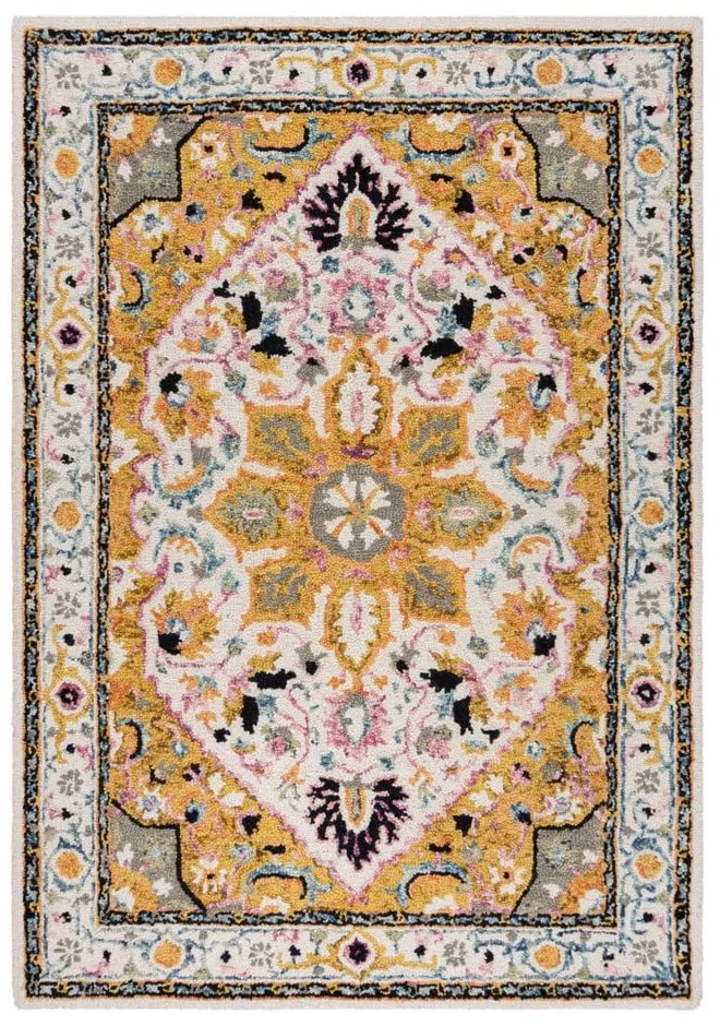 Жълт вълнен килим 290x200 cm Dahlia - Flair Rugs